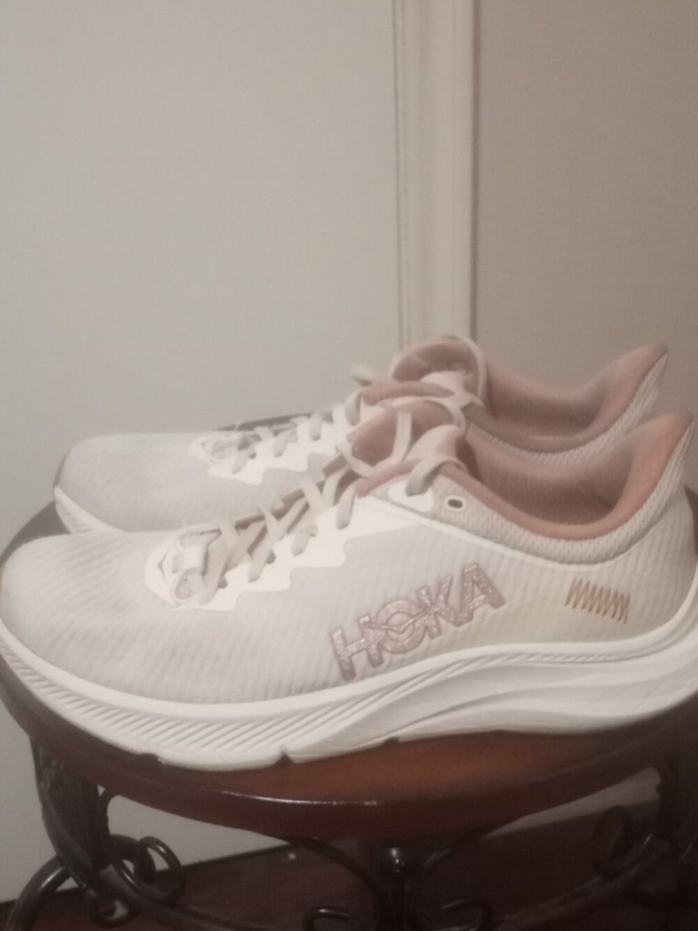 Hoka One One Solimar Shoes Womens Size 11B Beige Pink Running Sneakers Low Top - Picture 9 of 12
